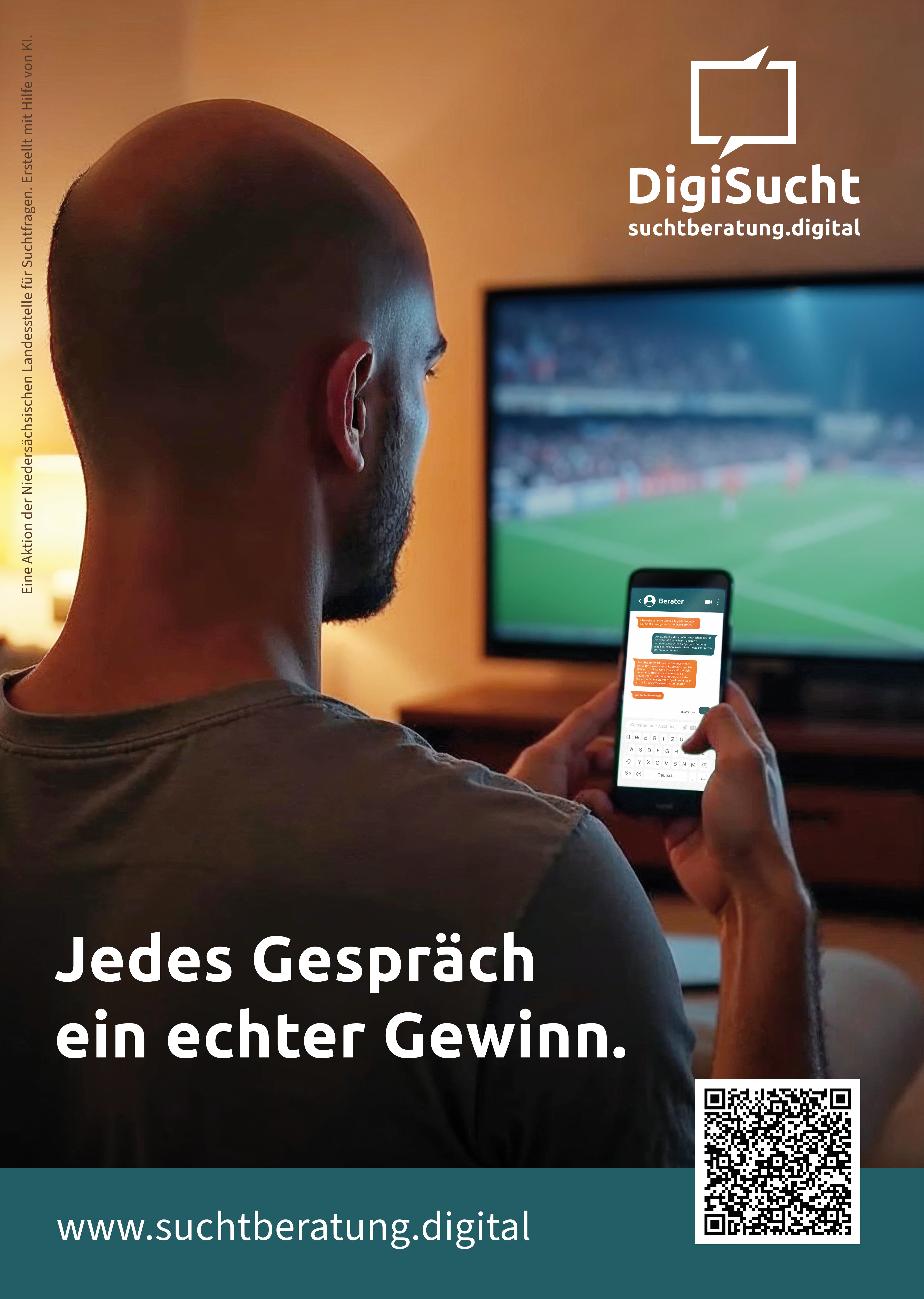 Am 12. September findet der Aktionstag Glücksspielsucht statt.  Das Land Niedersachsen startet das digitale Beratungsangebot „DigiSucht“ – Jedes Gespräch ein echter Gewinn.