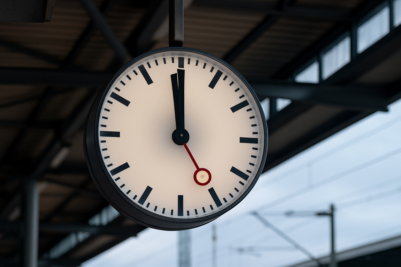 Das Bild zeigt eine Bahnhofsuhr und weist darauf hin, dass sich die Öffnungszeiten der Oldenburger Bahnhofsmission verändern